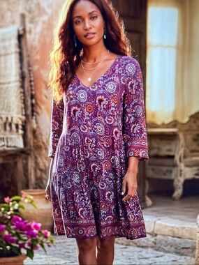 garnet hill bohemian pocket detail dress | Dresses | Garnet Hill Smocked Elbow Sleeve Knit With Pockets mother-of-bride Whistles Bandeau Strapless Midi Size:Adult Plus Size (XL)